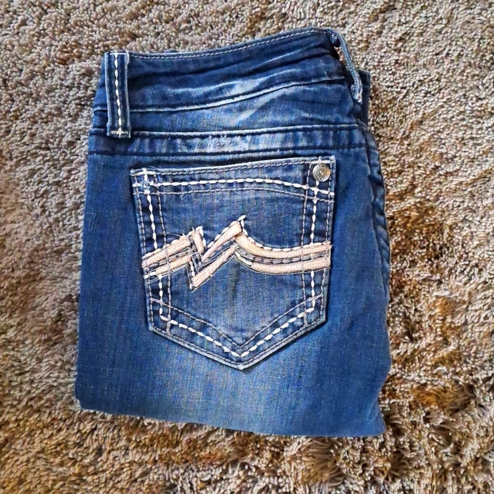 EUC MISS ME Size 28 Straight Blue Jeans - Picture 4 of 15